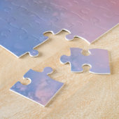 Puzzle avec grand corbeau noir au coucher du solei (Côté)