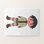 puzzle avec illustration de garçon de dessin animé (Horizontal)