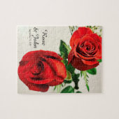 Puzzle avec la belle photo des roses rouges (Horizontal)