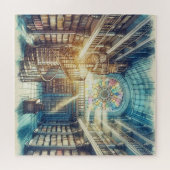 Puzzle avec l'ancienne bibliothèque giftbox (Horizontal)