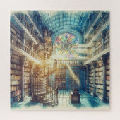 Puzzle avec l'ancienne bibliothèque giftbox (Vertical)