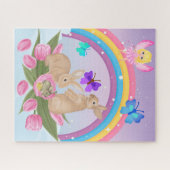 puzzle avec lapins, papillons (Horizontal)