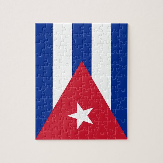 Puzzle avec le drapeau de Cuba (Vertical)