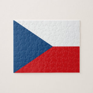 Puzzle avec le drapeau de Czechia