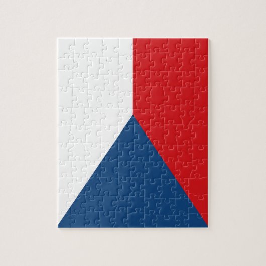 Puzzle avec le drapeau de Czechia (Vertical)