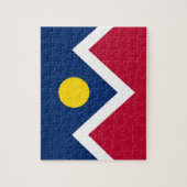 Puzzle avec le drapeau de Denver City, Colorado St (Vertical)