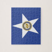 Puzzle avec le drapeau de Houston City (Vertical)