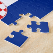 Puzzle avec le drapeau de la Croatie (Côté)