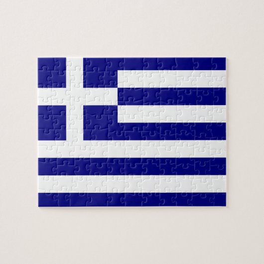 Puzzle avec le drapeau de la Grèce (Horizontal)