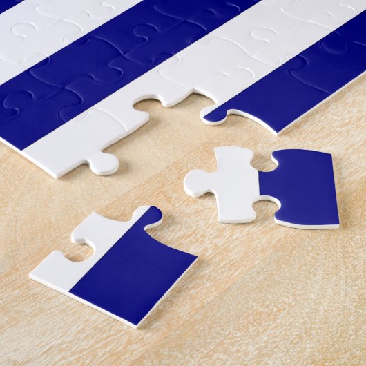 Puzzle avec le drapeau de la Grèce (Côté)