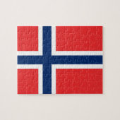 Puzzle avec le drapeau de la Norvège (Horizontal)
