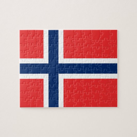 Puzzle avec le drapeau de la Norvège (Horizontal)