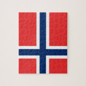 Puzzle avec le drapeau de la Norvège (Vertical)