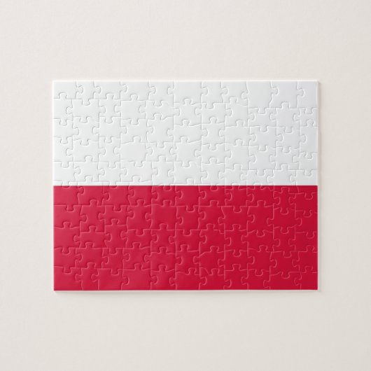 Puzzle avec le drapeau de la Pologne (Horizontal)
