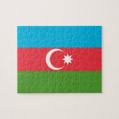 Puzzle avec le drapeau de l'Azerbaïdjan (Horizontal)