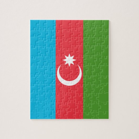 Puzzle avec le drapeau de l'Azerbaïdjan (Vertical)