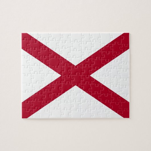 Puzzle avec le drapeau de l'État d'Alabama (Horizontal)