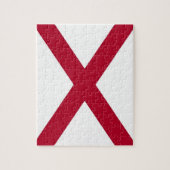 Puzzle avec le drapeau de l'État d'Alabama (Vertical)