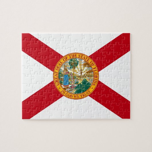 Puzzle avec le drapeau de l'État de Floride (Horizontal)