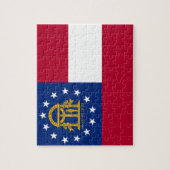 Puzzle avec le drapeau de l'Etat de Géorgie (Vertical)