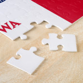 Puzzle avec le drapeau de l'État de l'Iowa (Côté)