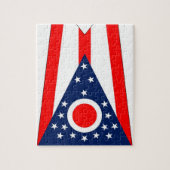 Puzzle avec le drapeau de l'État de l'Ohio (Vertical)