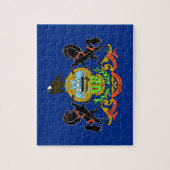 Puzzle avec le drapeau de l'État de Pennsylvanie (Vertical)