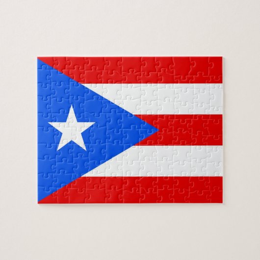 Puzzle avec le drapeau de l'Etat de Porto Rico (Horizontal)