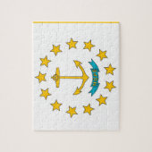 Puzzle avec le drapeau de l'État de Rhode Island (Vertical)