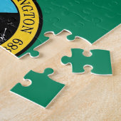 Puzzle avec le drapeau de l'État de Washington (Côté)