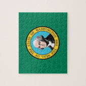 Puzzle avec le drapeau de l'État de Washington (Vertical)