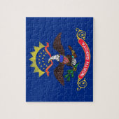 Puzzle avec le drapeau de l'État du Dakota du Nord (Vertical)
