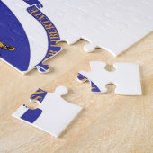 Puzzle avec le drapeau de l'État du Massachusetts (Côté)