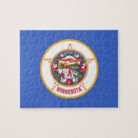 Puzzle avec le drapeau de l'État du Minnesota