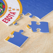 Puzzle avec le drapeau de l'État du Minnesota (Côté)