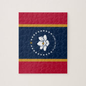Puzzle avec le drapeau de l'État du Mississippi, É (Vertical)