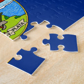 Puzzle avec le drapeau de l'État du Montana (Côté)