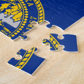 Puzzle avec le drapeau de l'État du Nebraska (Côté)