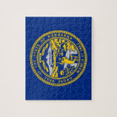 Puzzle avec le drapeau de l'État du Nebraska (Vertical)