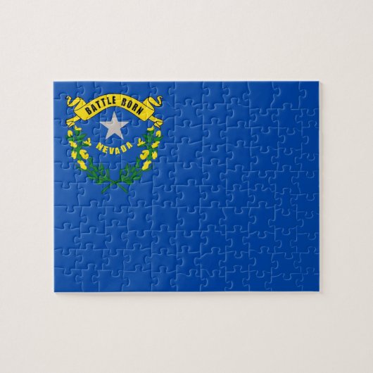 Puzzle avec le drapeau de l'état du Nevada (Horizontal)