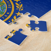 Puzzle avec le drapeau de l'État du New Hampshire (Côté)