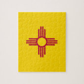 Puzzle avec le drapeau de l'État du Nouveau-Mexiqu (Vertical)