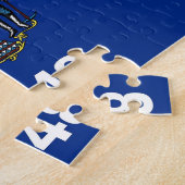 Puzzle avec le drapeau de l'État du Wisconsin (Côté)