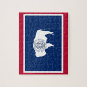 Puzzle avec le drapeau de l'État du Wyoming (Vertical)