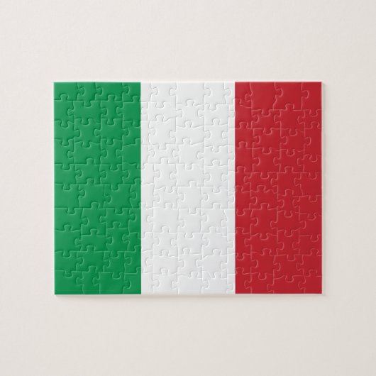 Puzzle avec le drapeau de l'Italie (Horizontal)