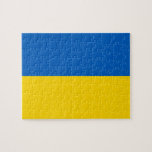 Puzzle avec le drapeau de l'Ukraine<br><div class="desc">Un formidable casse-tête éducatif avec le drapeau de l'Ukraine. Ce produit est personnalisable.</div>