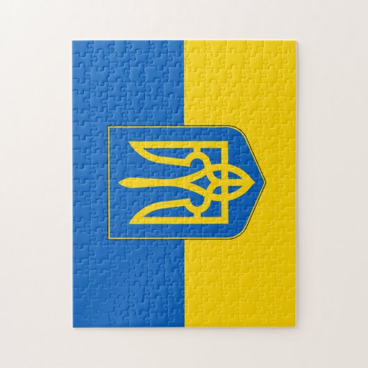 Puzzle avec le drapeau de l'Ukraine (Vertical)