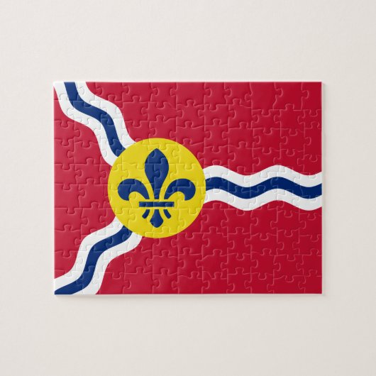 Puzzle avec le drapeau de Saint-Louis, Missouri (Horizontal)
