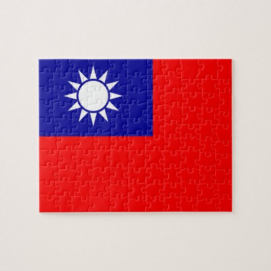 Puzzle avec le drapeau de Taïwan (Horizontal)