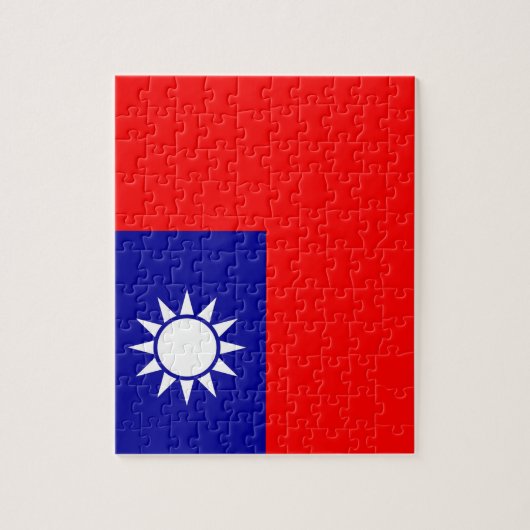 Puzzle avec le drapeau de Taïwan (Vertical)